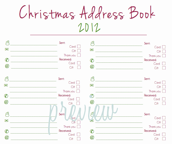 Printable Address Book Template Lovely A Living Sacrifice 39 Days Til Christmas All the