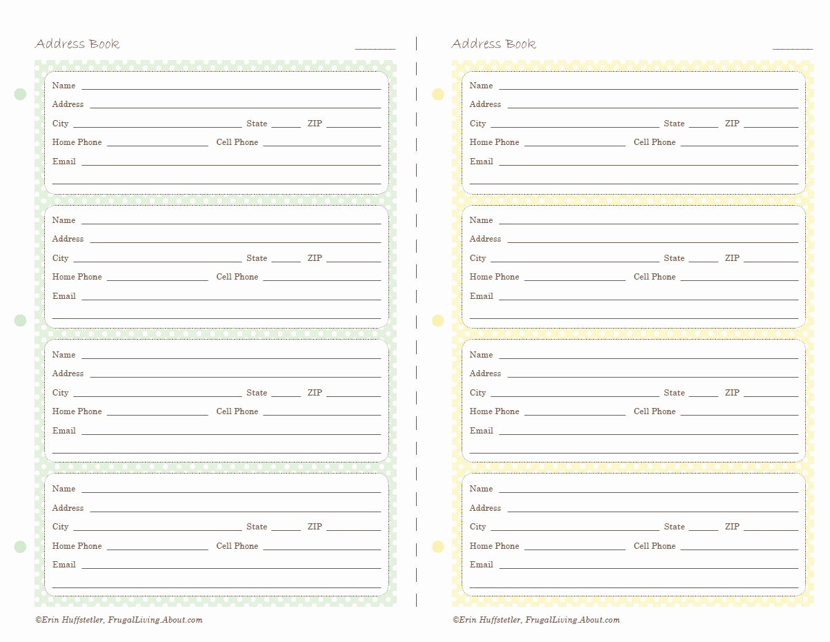 Printable Address Book Template Lovely Printable Address Pages for Your Planner