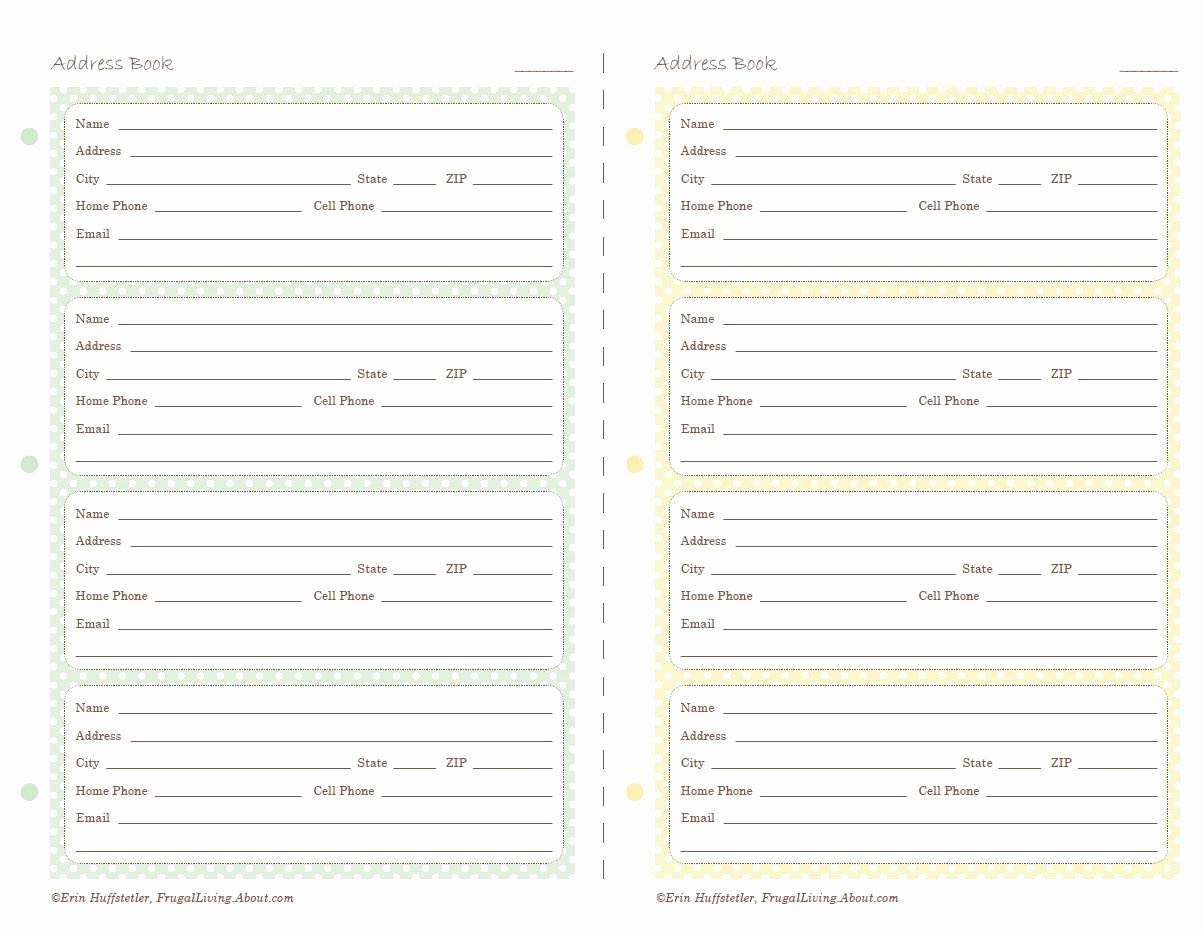 Printable Address Book Template Lovely Printable Address Pages for Your Planner