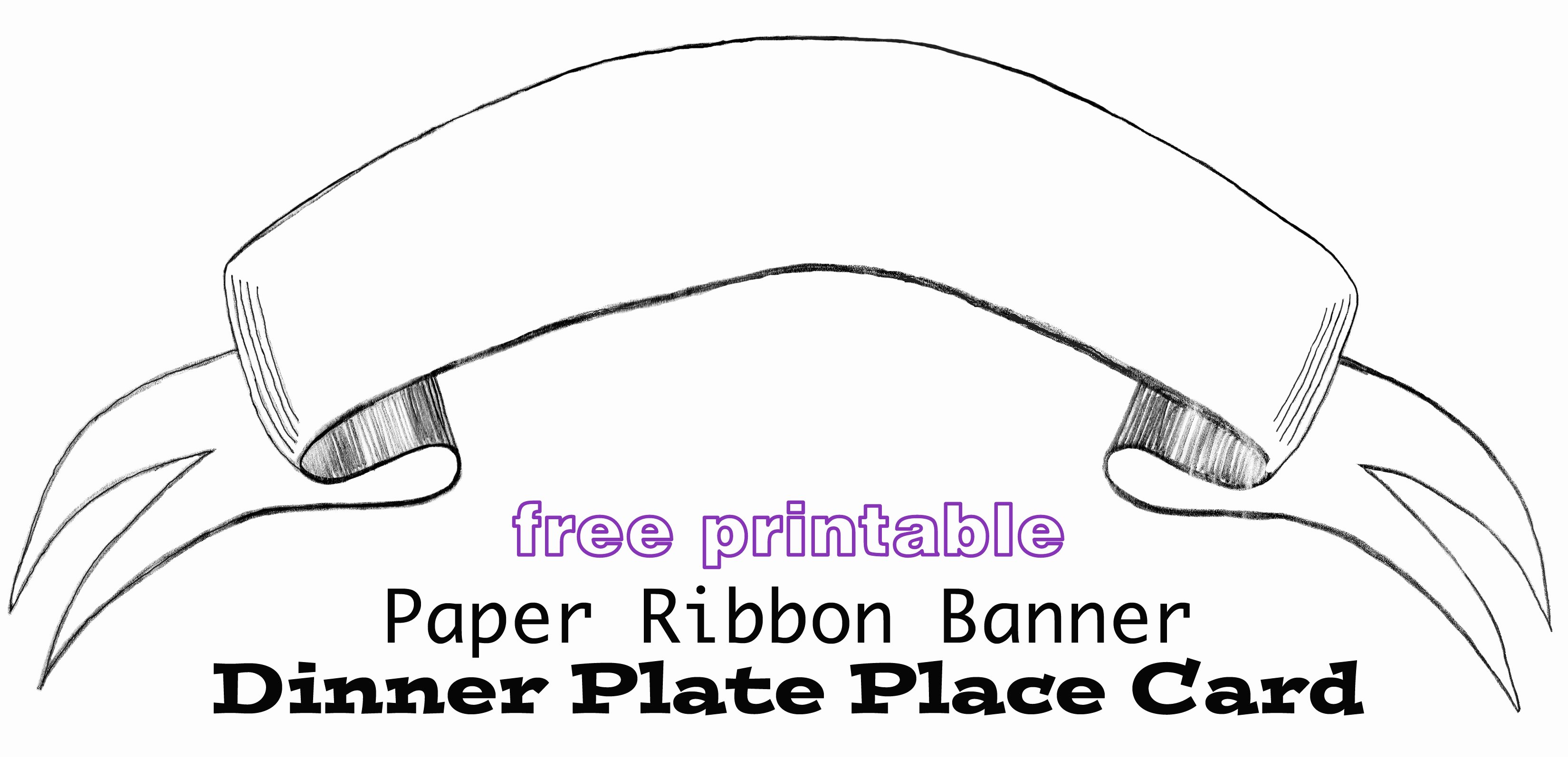 Printable Banner Templates New Printable Paper Banner Dinner Plate Place Card