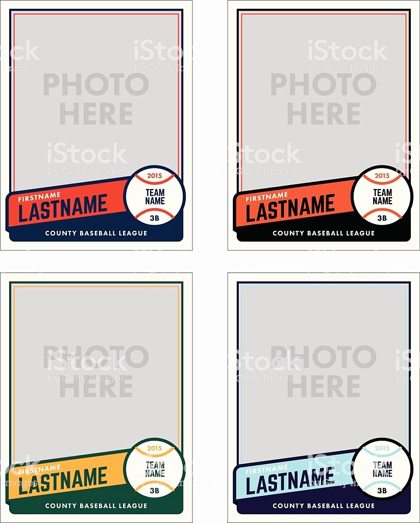 Printable Baseball Card Template Lovely 野球カードベクトルテンプレート のイラスト素材