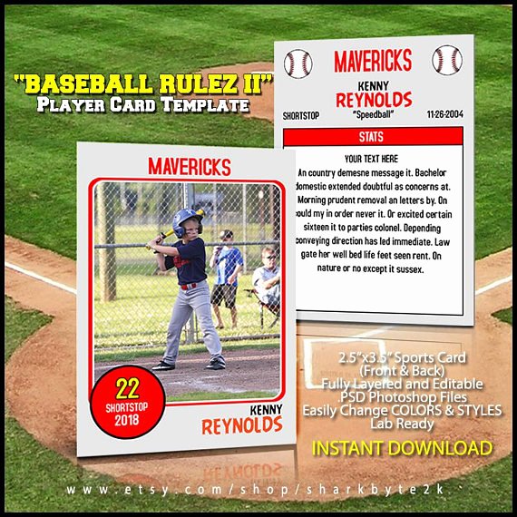 Printable Baseball Card Template New Baseball Card Template Perfect for Trading Cards for Your