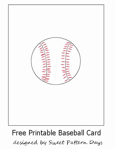 Printable Baseball Card Template Unique Free Printable Baseball Card