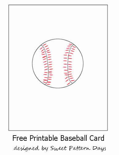 Printable Baseball Card Template Unique Free Printable Baseball Card