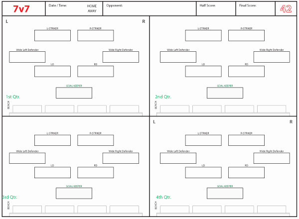 Printable Blank Football formation Sheets Lovely soccer formations and Systems as Lineup Sheet Templates