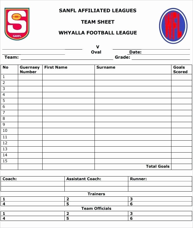 Printable Blank Football formation Sheets Luxury Football Squares Sheet Blank Team Template – Rightarrow