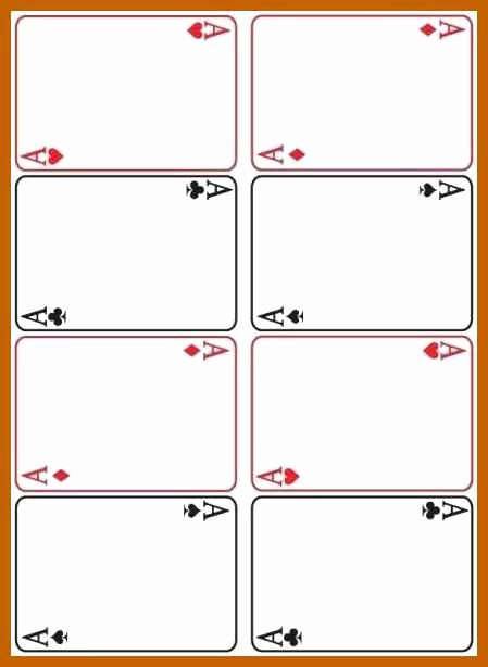 Printable Blank Playing Cards Fresh 9 10 Playing Card Templates