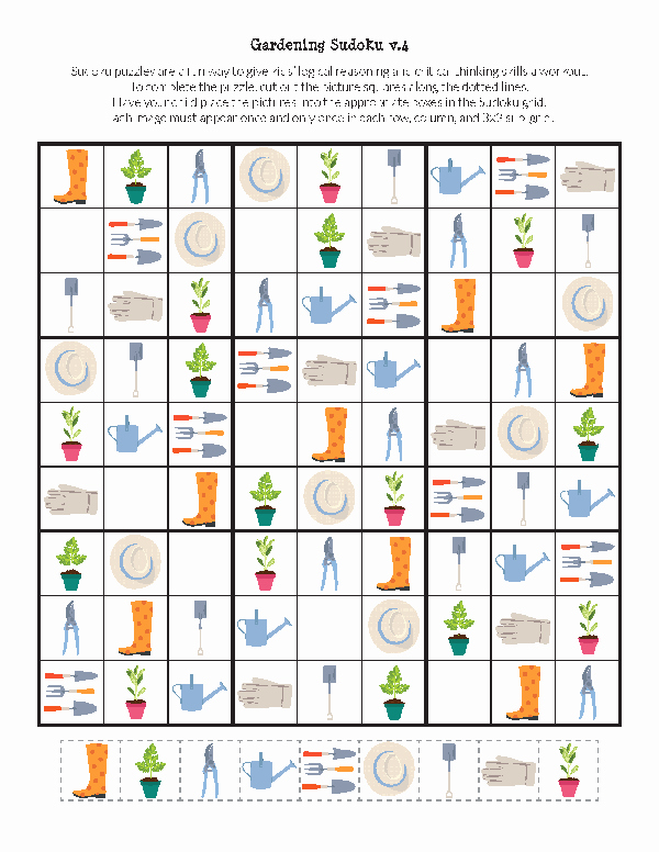 Printable Blank Sudoku 4 Per Page Awesome Gardening Sudoku Free Printables Gift Of Curiosity