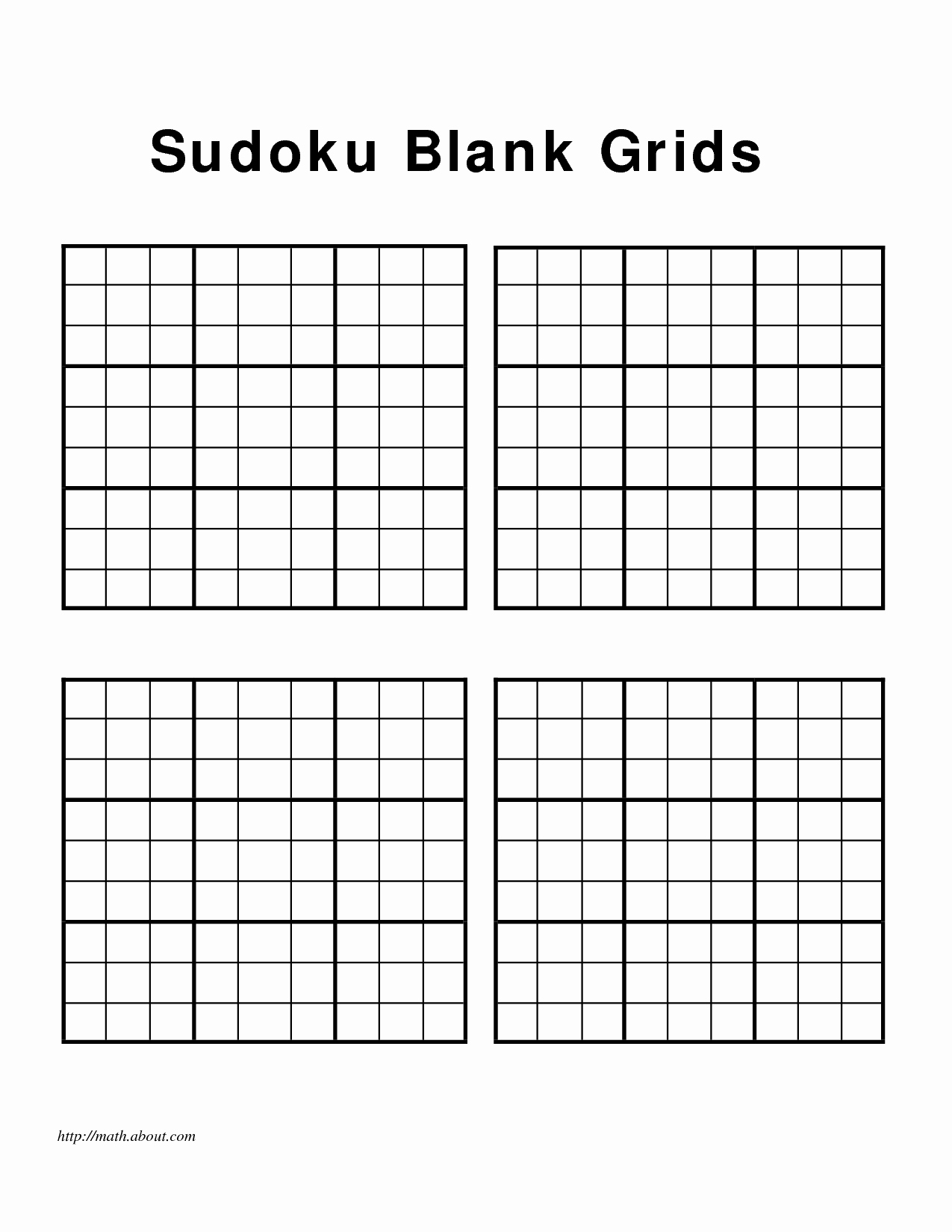 Printable Blank Sudoku 4 Per Page Beautiful 4 Best Of Printable Blank Sudoku Grid 2 Per Page