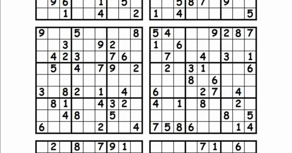 Printable Blank Sudoku 4 Per Page Best Of Printable Sudoku Puzzles 4 Per Page Best Games