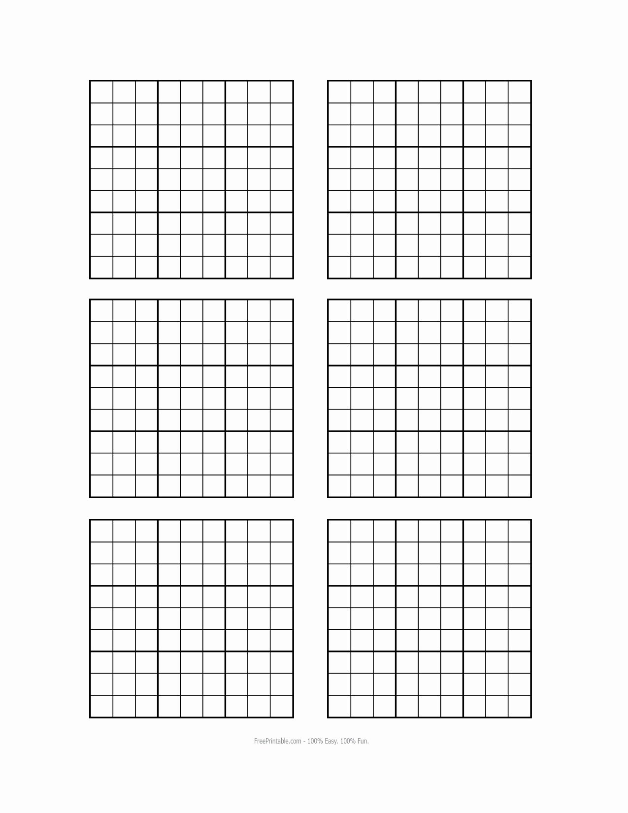 Printable Blank Sudoku 4 Per Page Inspirational Blank Sudoku Printable Pages – Ezzy