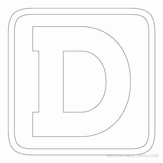 Printable Block Letters Template Best Of Letter D Printables