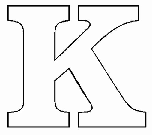 Printable Block Letters Template New Block Letter K Template Living Room