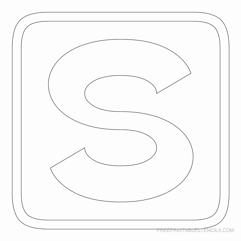 Printable Block Letters Template New Printable Block Letter Stencils