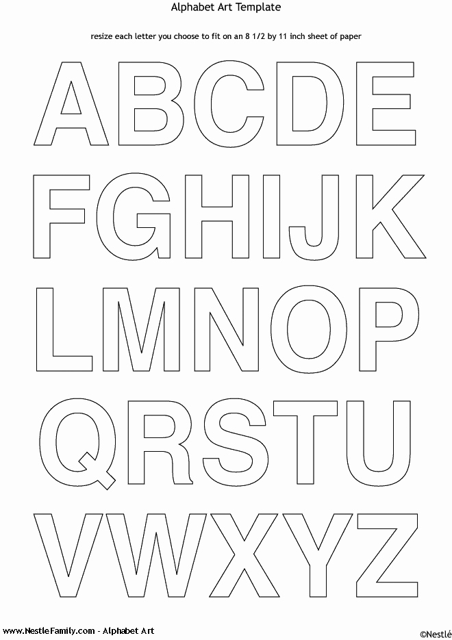 Printable Block Letters Template Unique Alphabet Letters to Cut Out Alphabet Art