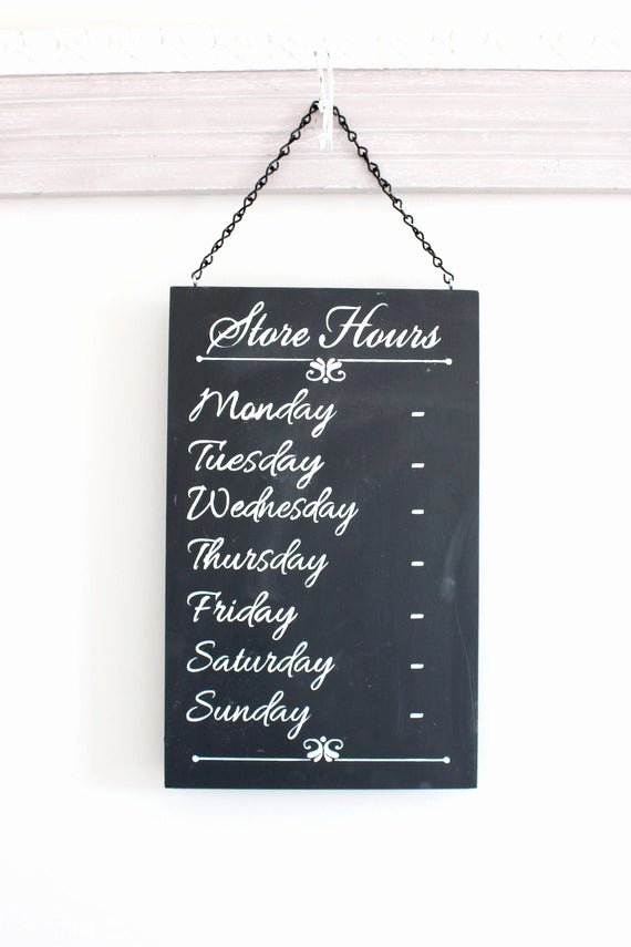 Printable Business Hours Sign Unique Chalkboard Sign Business Hours Sign Store Hours Sign