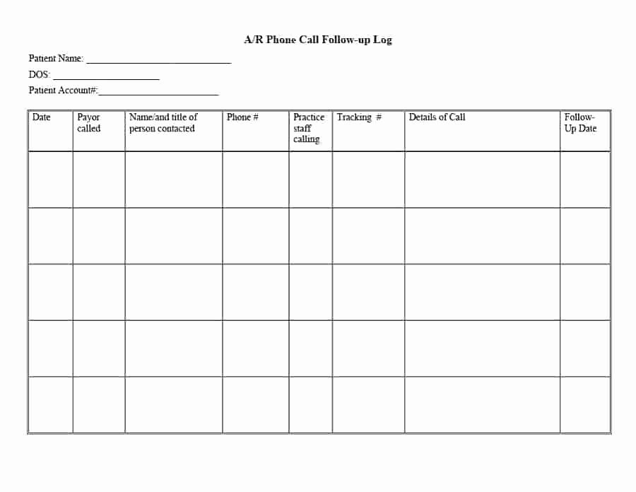 Printable Call Log Template Beautiful Sales Call List Sales Call List Outside Sales Call