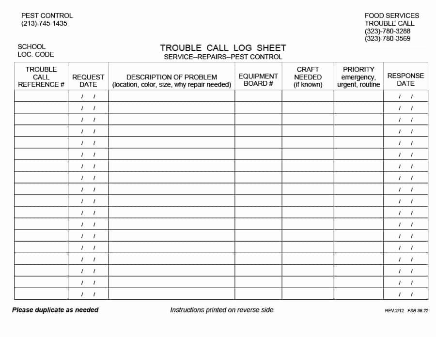 Printable Call Log Template Unique 40 Printable Call Log Templates In Microsoft Word and Excel
