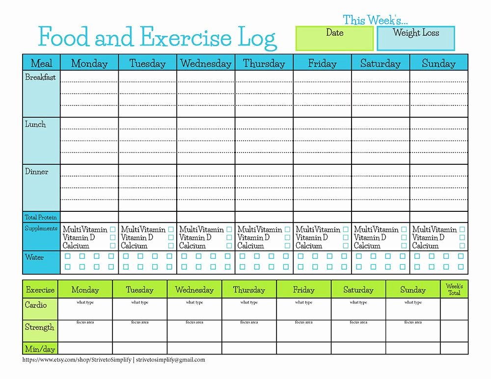 Printable Calorie Tracker Beautiful Bariatric Surgery Food Exercise Tracker