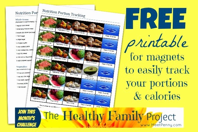 Printable Calorie Tracker Beautiful Free Printable for Portion Control No Calorie Counting