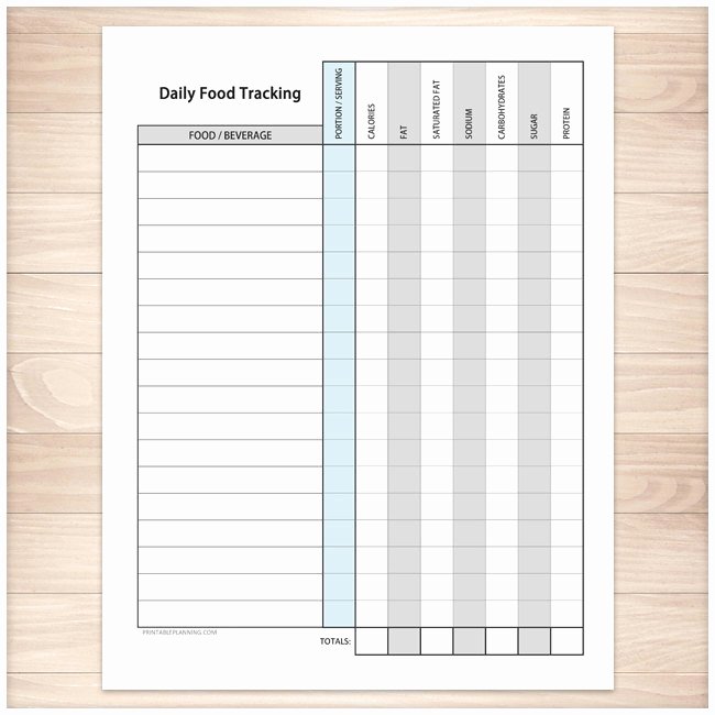 Printable Calorie Tracker New Printable Food Tracking Sheet Healthy Eating Daily Calorie