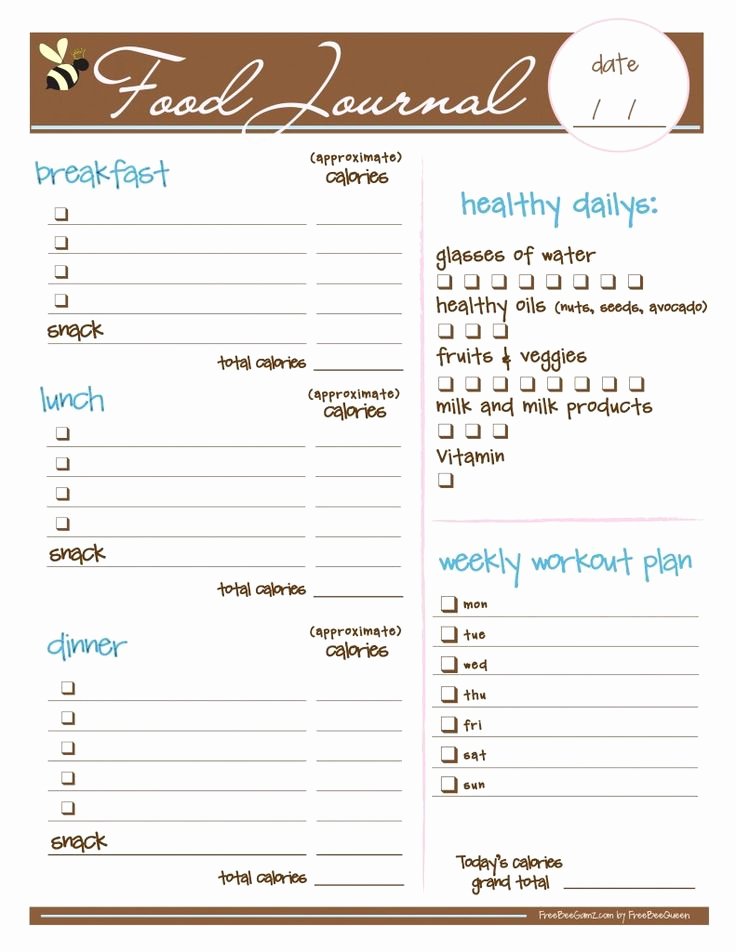 Printable Calorie Tracker Unique 25 Best Ideas About Food Journal Printable On Pinterest