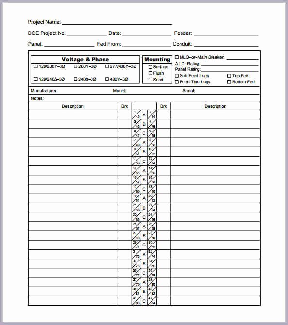 Printable Circuit Breaker Directory Best Of Download Electrical Circuit Breaker Panel Label Template