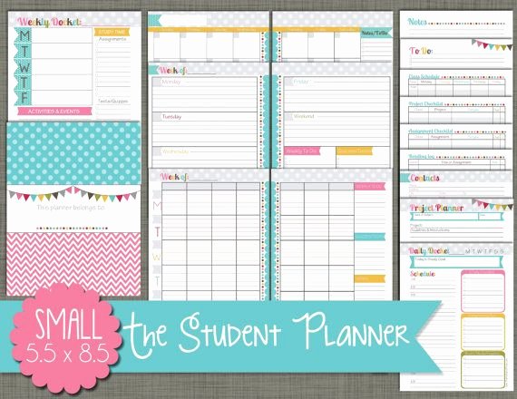 Printable College Student Planner Awesome Best 25 Student Planner Printable Ideas On Pinterest