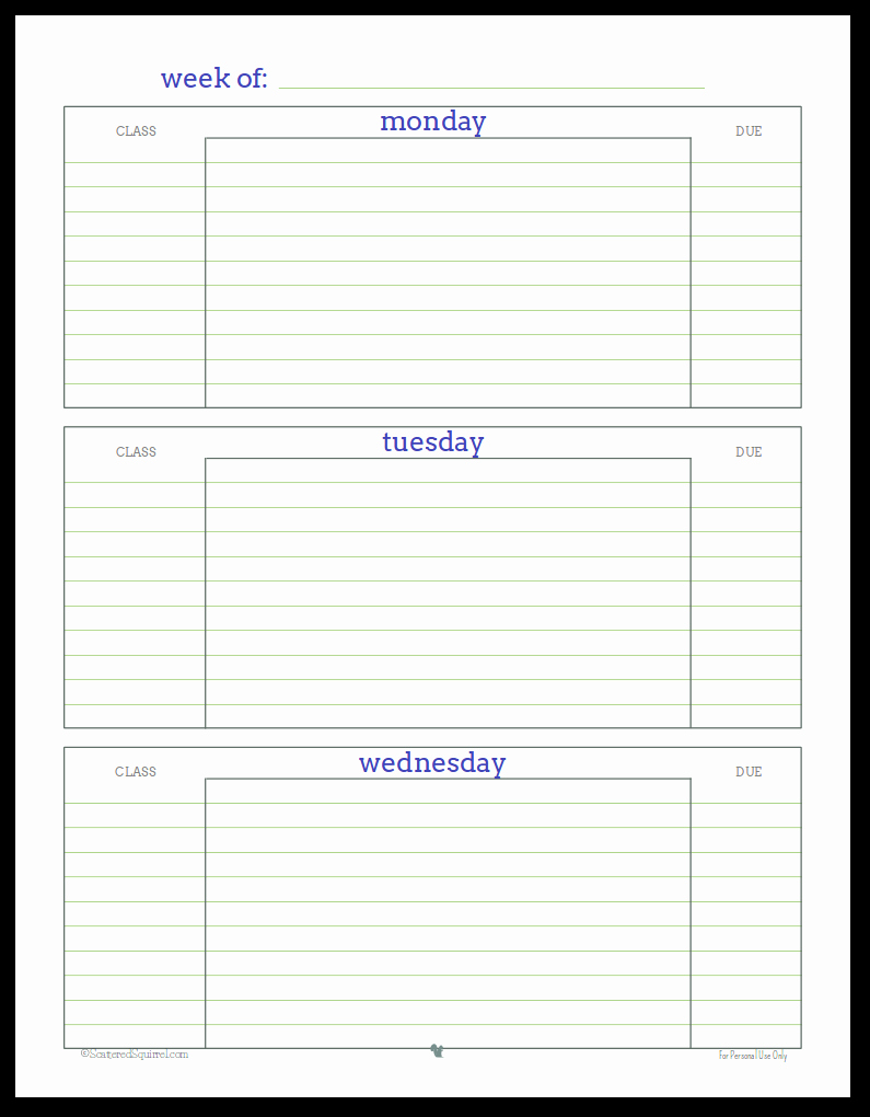 Printable College Student Planner Elegant Getting Ready for Back to School Student Planner Printables