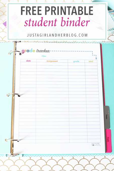 Printable College Student Planner New Free Printables Archives Just A Girl and Her Blog