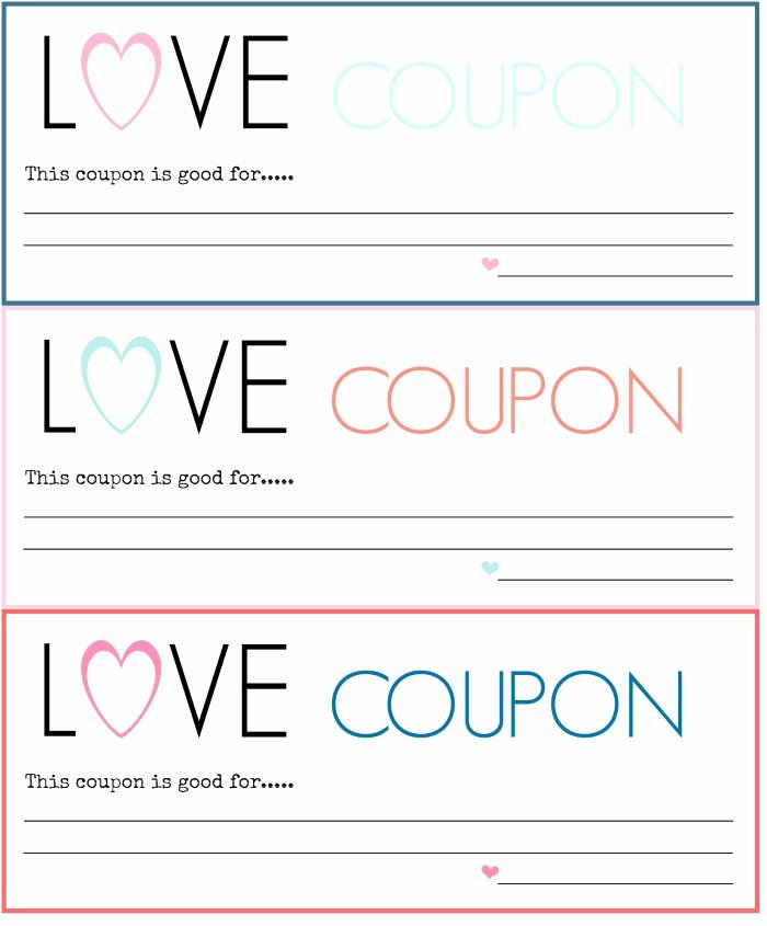 Printable Coupon Template Word New 30 Great Valentine’s Day T Ideas for Him or Her – St