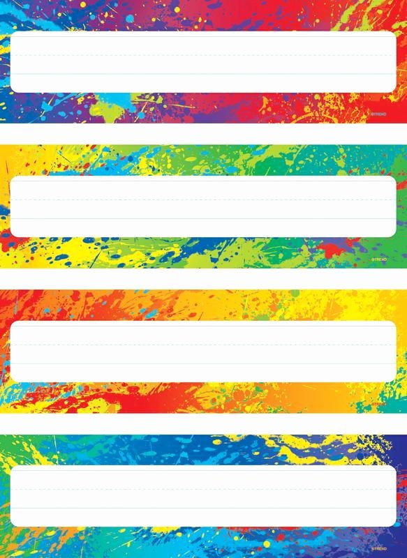 Printable Desk Name Plates Beautiful Splashy Colors Name Plates Variety Pack 4 Designs 32