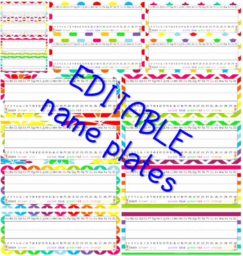 Printable Desk Name Plates Best Of Editable Name Plates and Worksheets are Here Learning