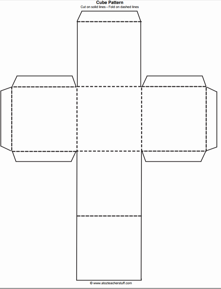 Printable Dice Template Best Of Printable Cube Pattern or Template