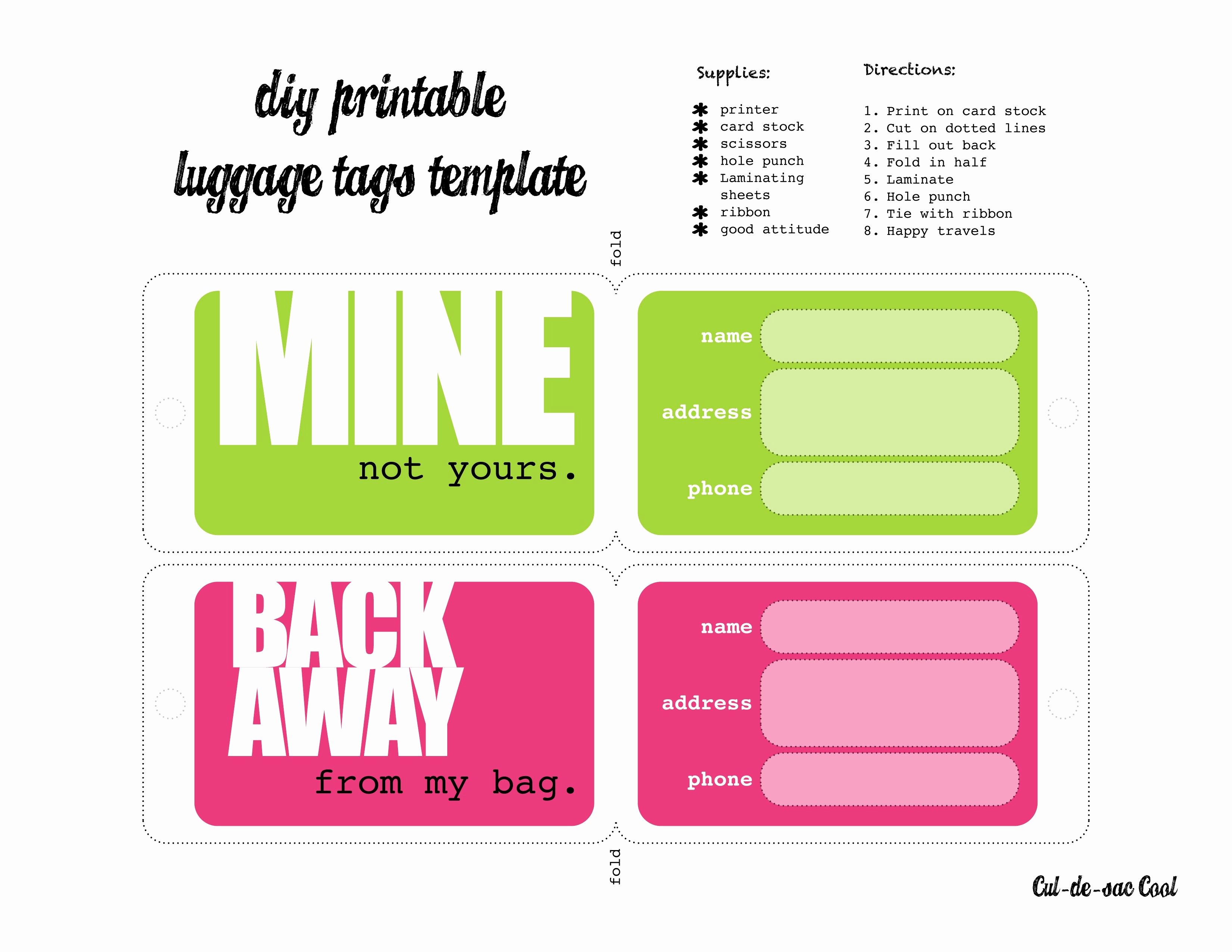 Printable Dog Tags Templates Best Of Luggage Tags Template לונדון