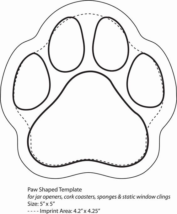 Printable Dog Tags Templates Fresh Dog Paws Template Printable Nextinvitation Templates