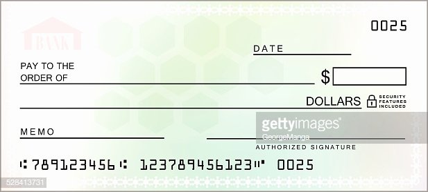 Printable Fake Check Unique Multicolored Blank Check Vector Vector Art