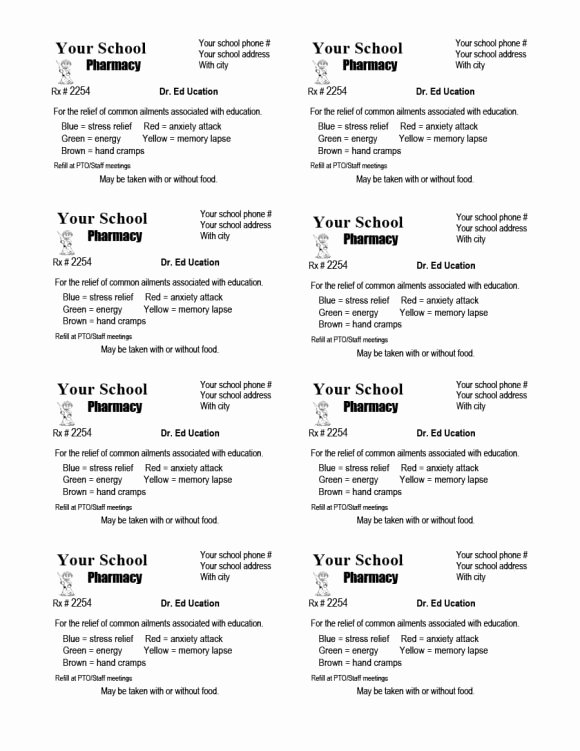 Printable Fake Prescription forms Lovely 32 Real &amp; Fake Prescription Templates Printable Templates