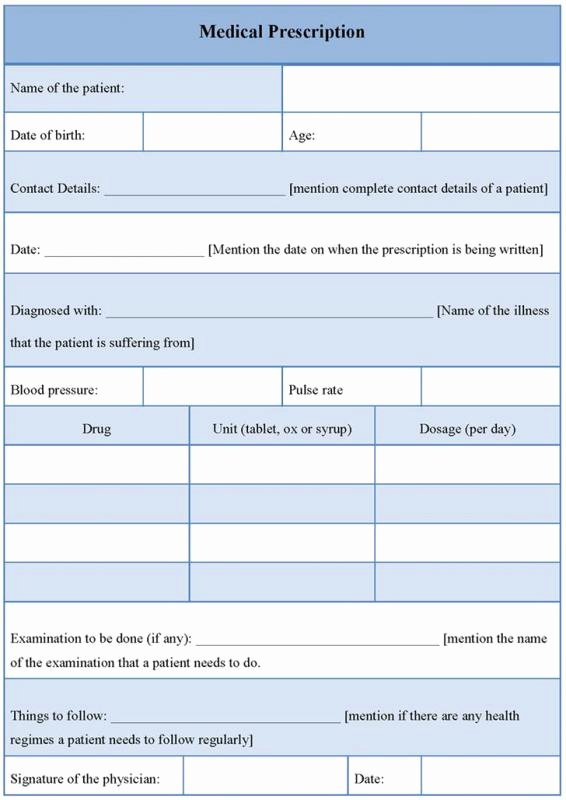 Printable Fake Prescription Forms