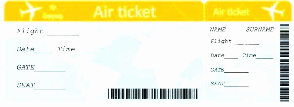 Printable Fake Tickets Awesome Create Fake Airline Tickets – Fake Airline