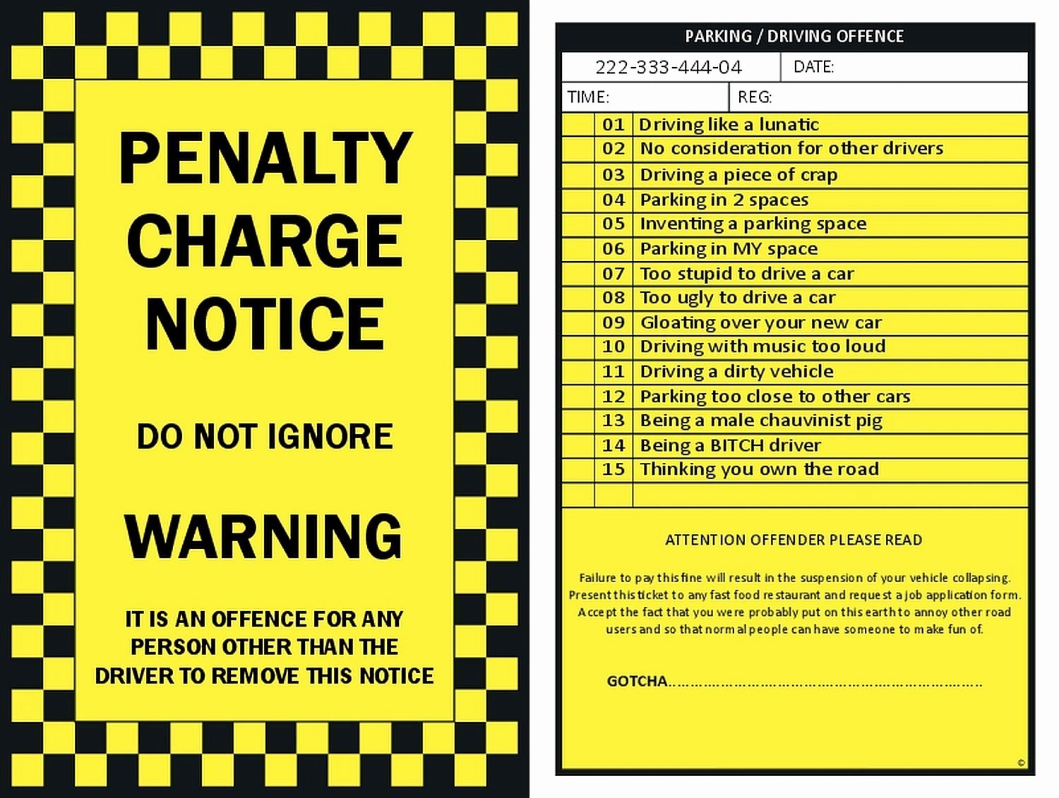 Printable Fake Tickets Awesome Fake Parking Ticket Printable Free Download the Best