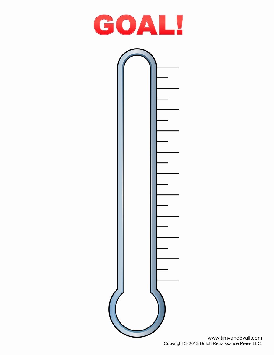 Printable Fundraiser thermometer Awesome Fundraising thermometer 03 Tim S Printables