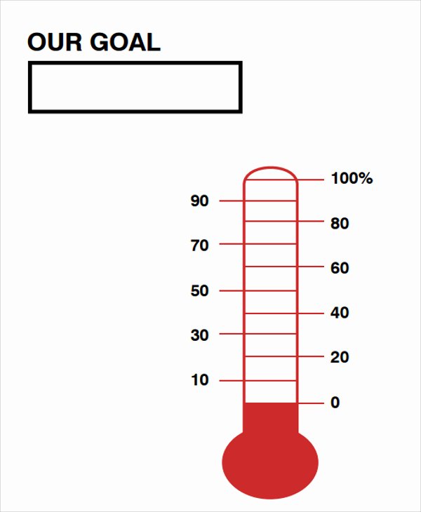 Printable Fundraiser thermometer Luxury Fundraising thermometer Printable