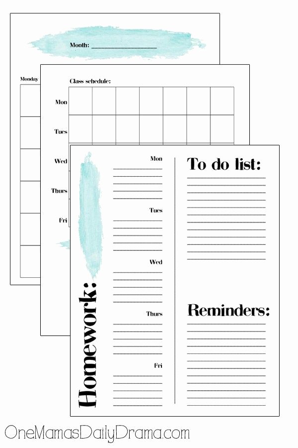 Printable Homework Planner for College Students Fresh Best 25 Student Planner Printable Ideas On Pinterest
