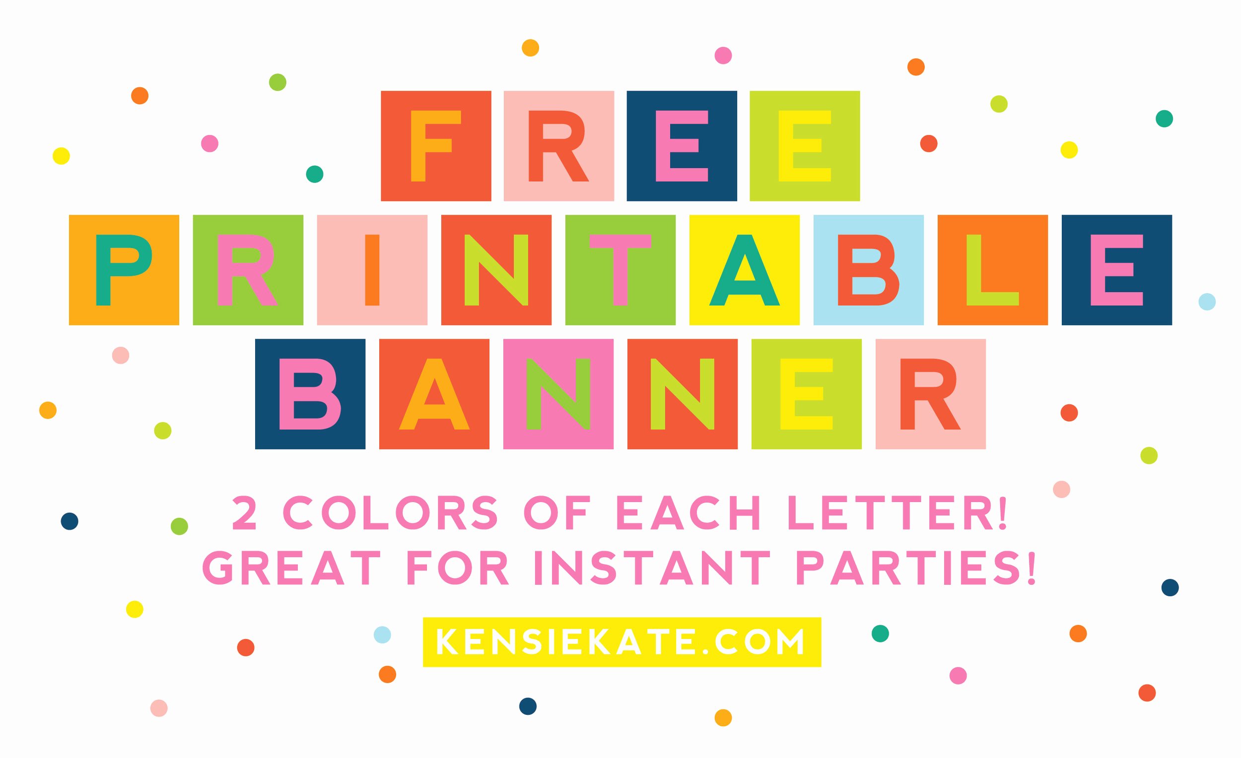 Printable Letter Banners Lovely Hi there Free Printable Banner — Kensie Kate