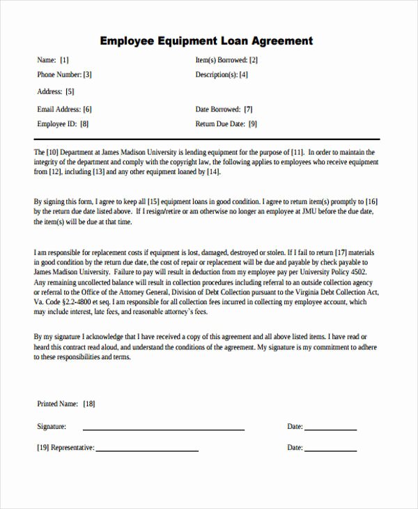 Printable Loan Agreement Beautiful 40 Printable Loan Agreement forms