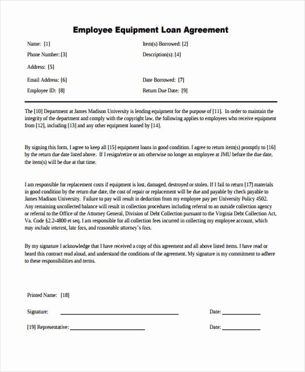 Printable Loan Agreement Beautiful 40 Printable Loan Agreement forms