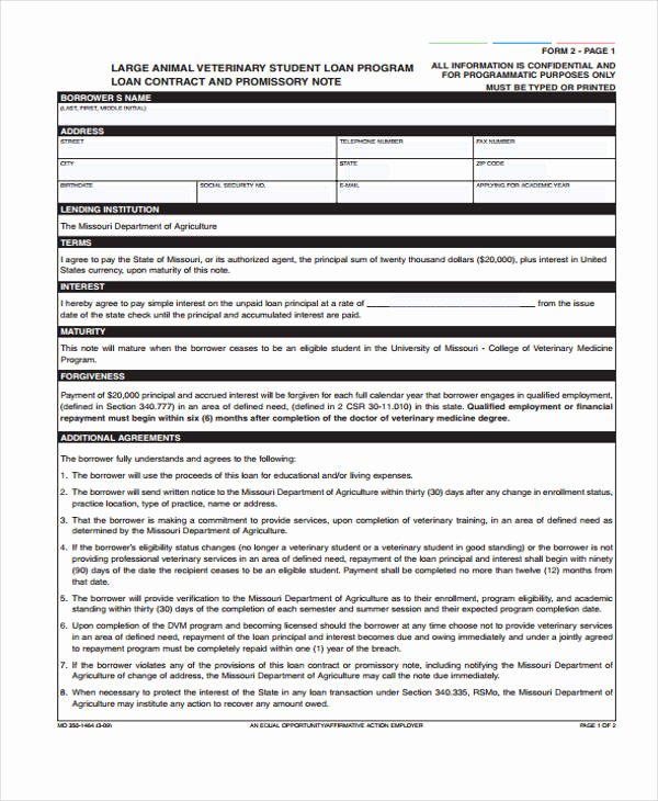 Printable Loan Agreement Luxury 40 Printable Loan Agreement forms