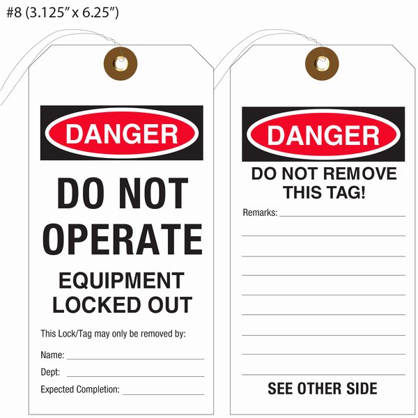 Printable Lock Out Tag Out Tags Unique Custom Printed Lockout Tagout &amp; Osha Hang Tags