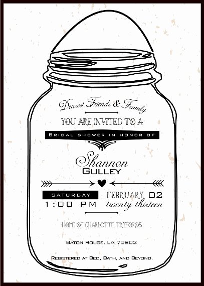 Printable Mason Jar Template Inspirational Mason Jar Printable Invitations Negocioblog